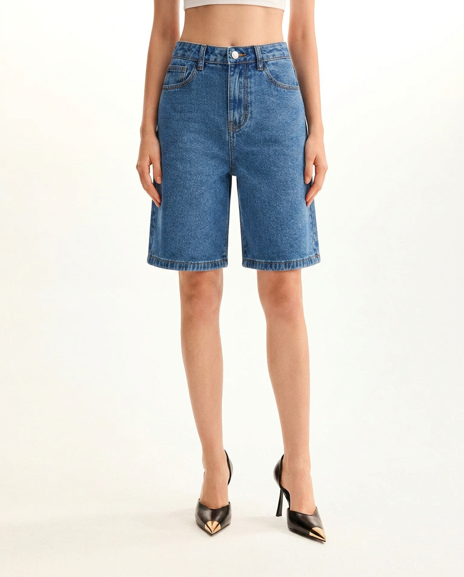 Denim Bermuda Shorts - image 8