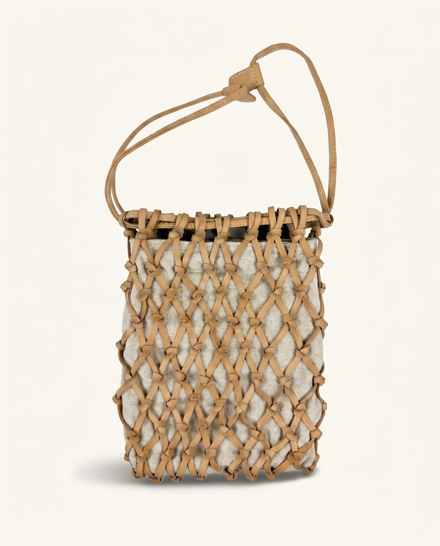 Lucca Lattice Woven Handheld Bag