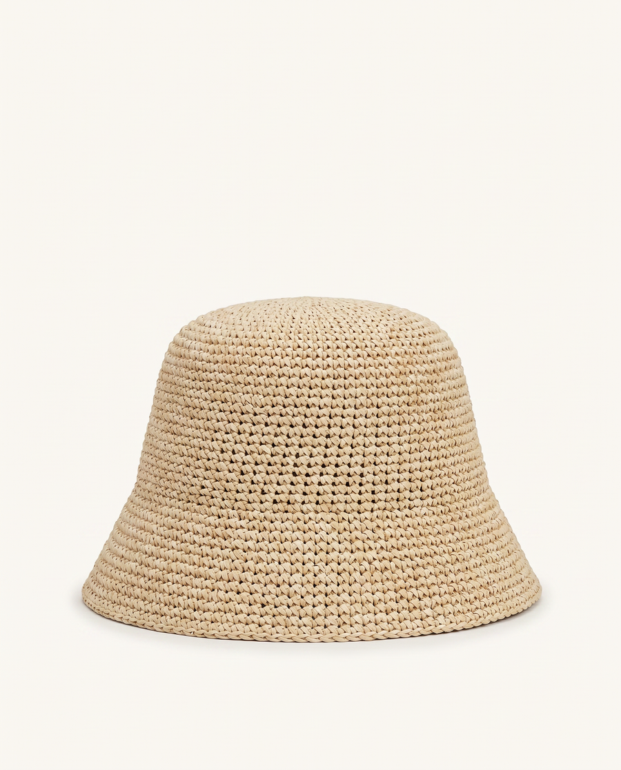 Natural Woven Bucket Hat