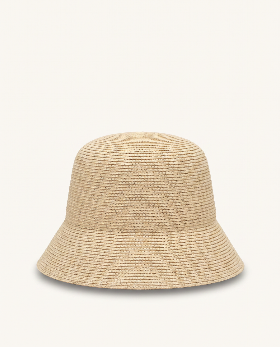 Ribbon Woven Boater Hat