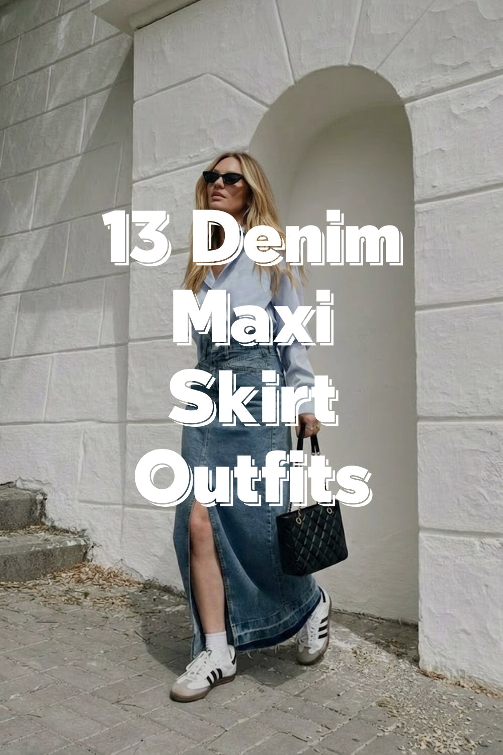 13 Denim Maxi Skirt Outfits