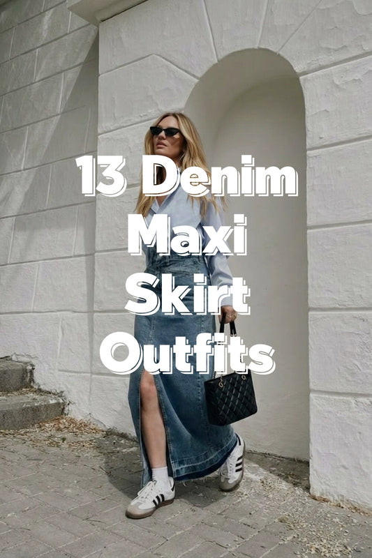 13 Denim Maxi Skirt Outfits