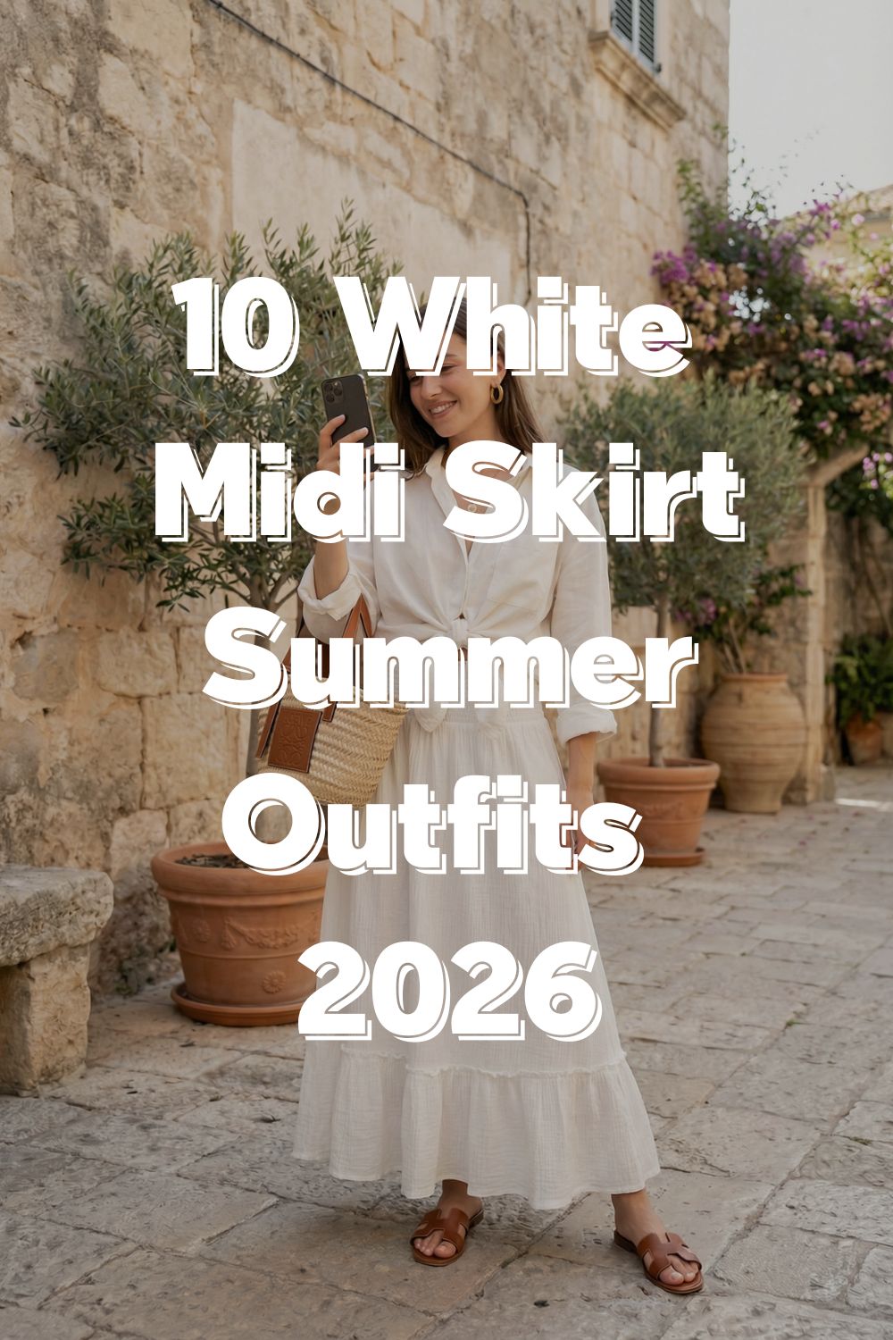 10 White Midi Skirt Summer Outfits for 2026