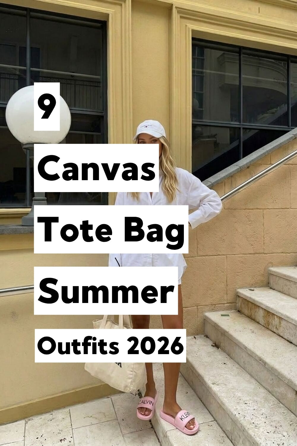 9 Canvas Tote Bag Summer Outfits