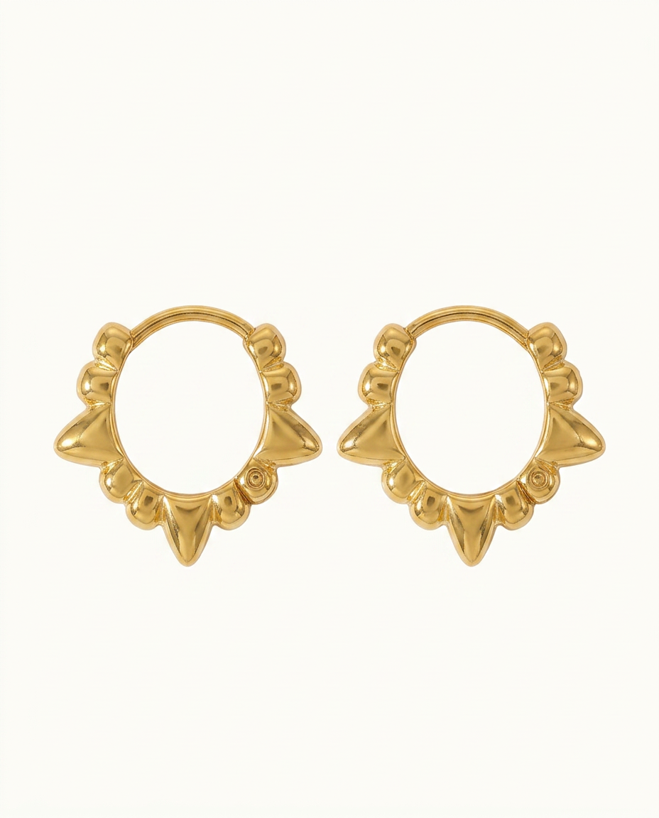 Amelie Slim Huggie Earrings - Gold
