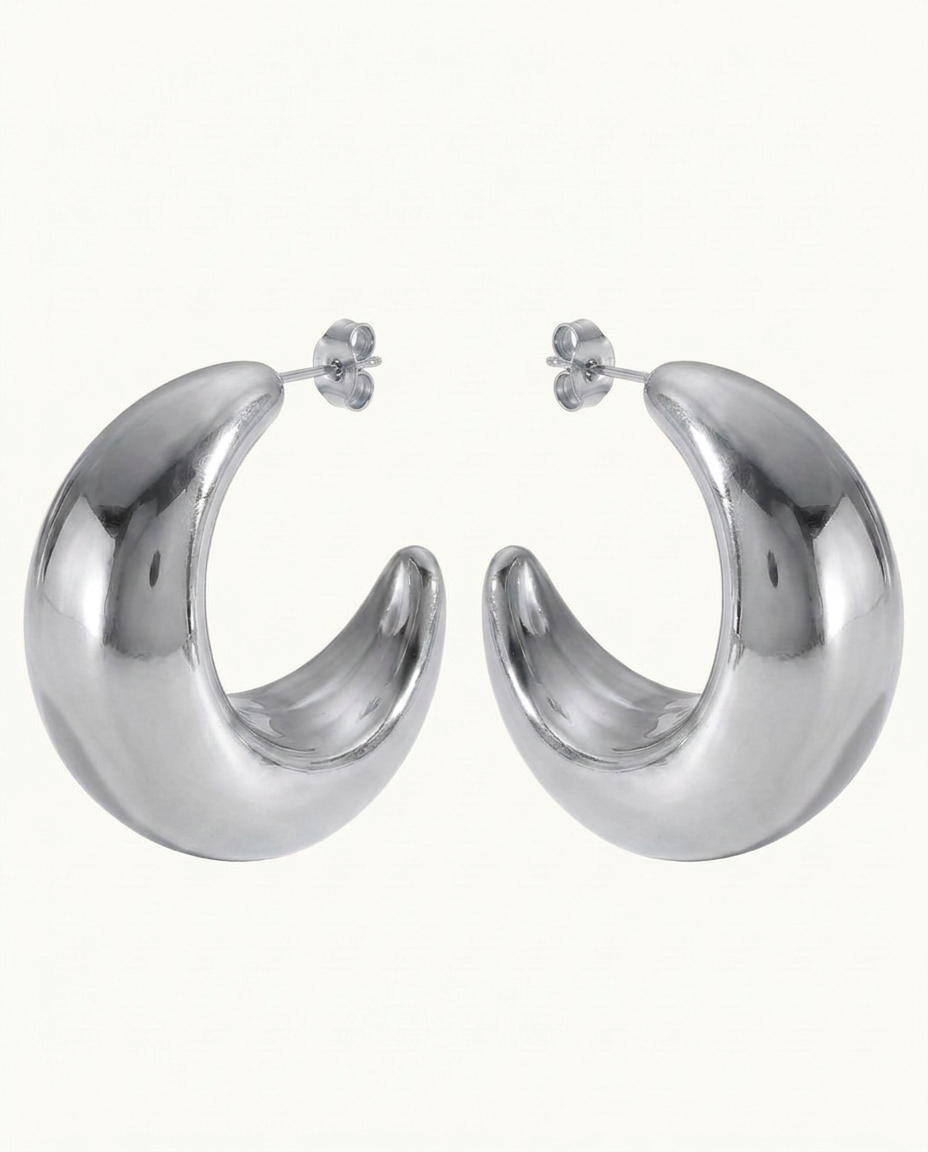 Celeste Oversized Stud Earrings - Gold