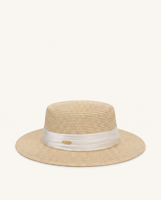 Classic Straw Boater Hat