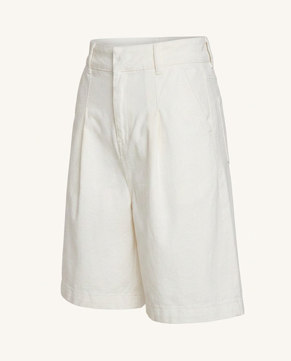 Ivory Tailored Bermuda Shorts - image 1