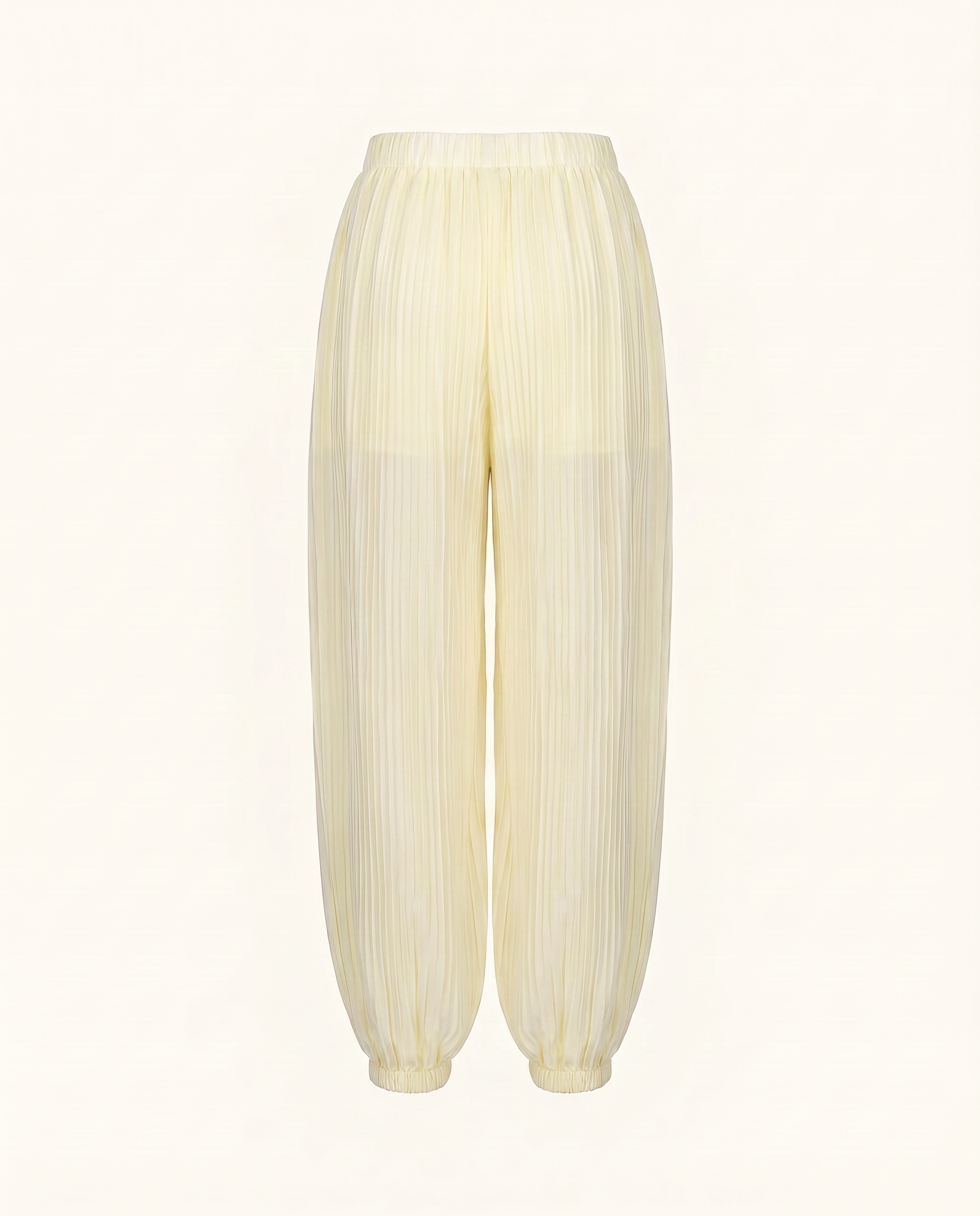 Butter Yellow Sheer Balloon Pants - image 3