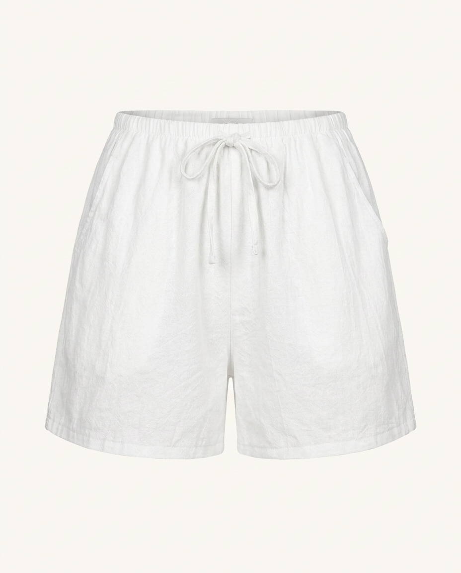 White Drawstring Shorts - image 3