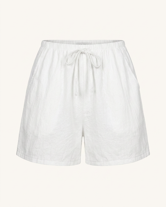 White Drawstring Shorts - image 3