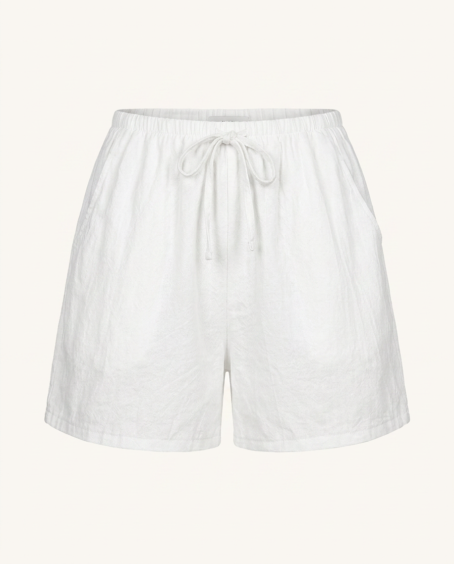 White Drawstring Shorts - image 3