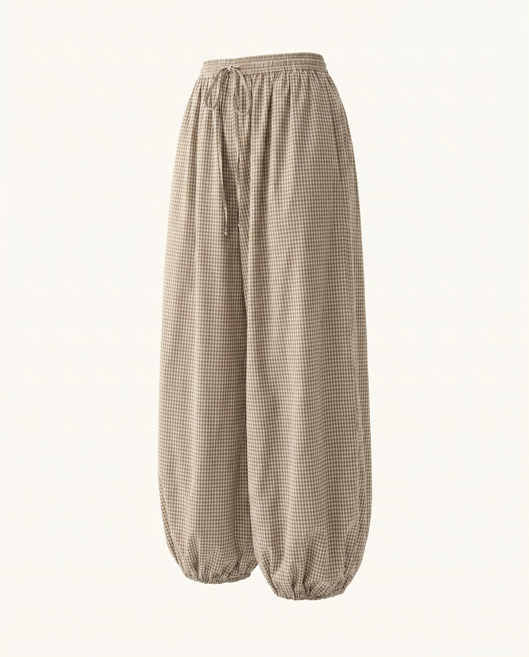 Taupe Cotton Balloon Pants - image 1