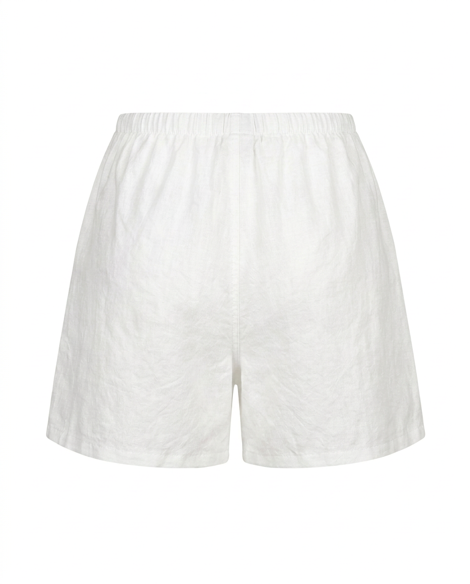 White Drawstring Shorts - image 2