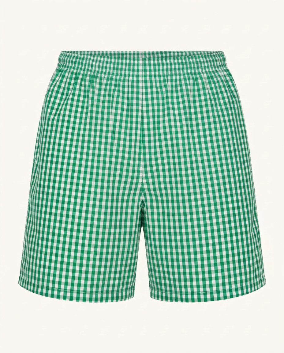 Green Gingham Shorts - image 3