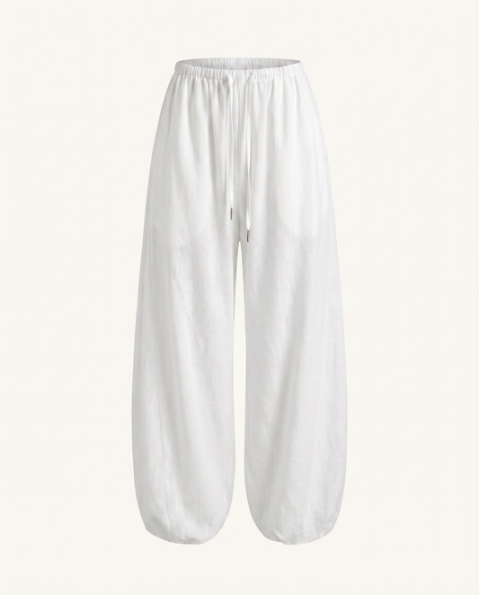 Ivory Drawstring Balloon Pants - image 3