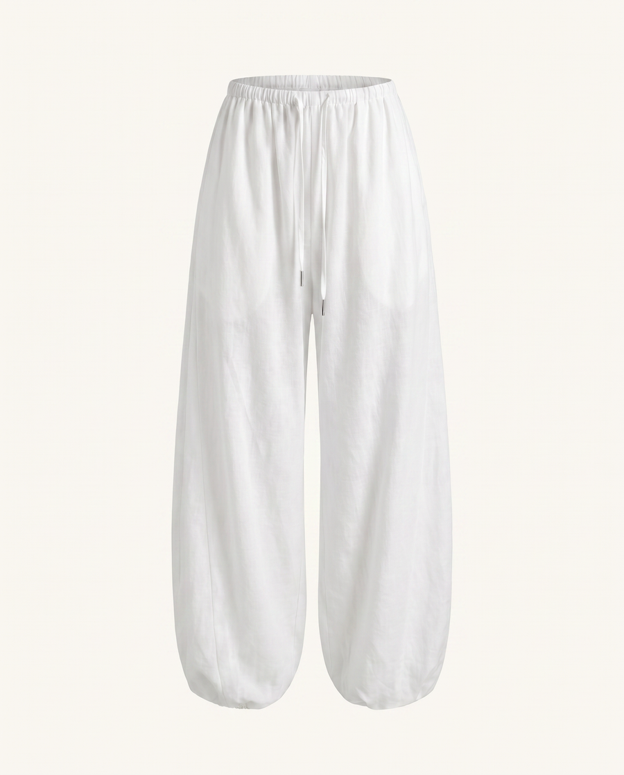 Ivory Drawstring Balloon Pants - image 3