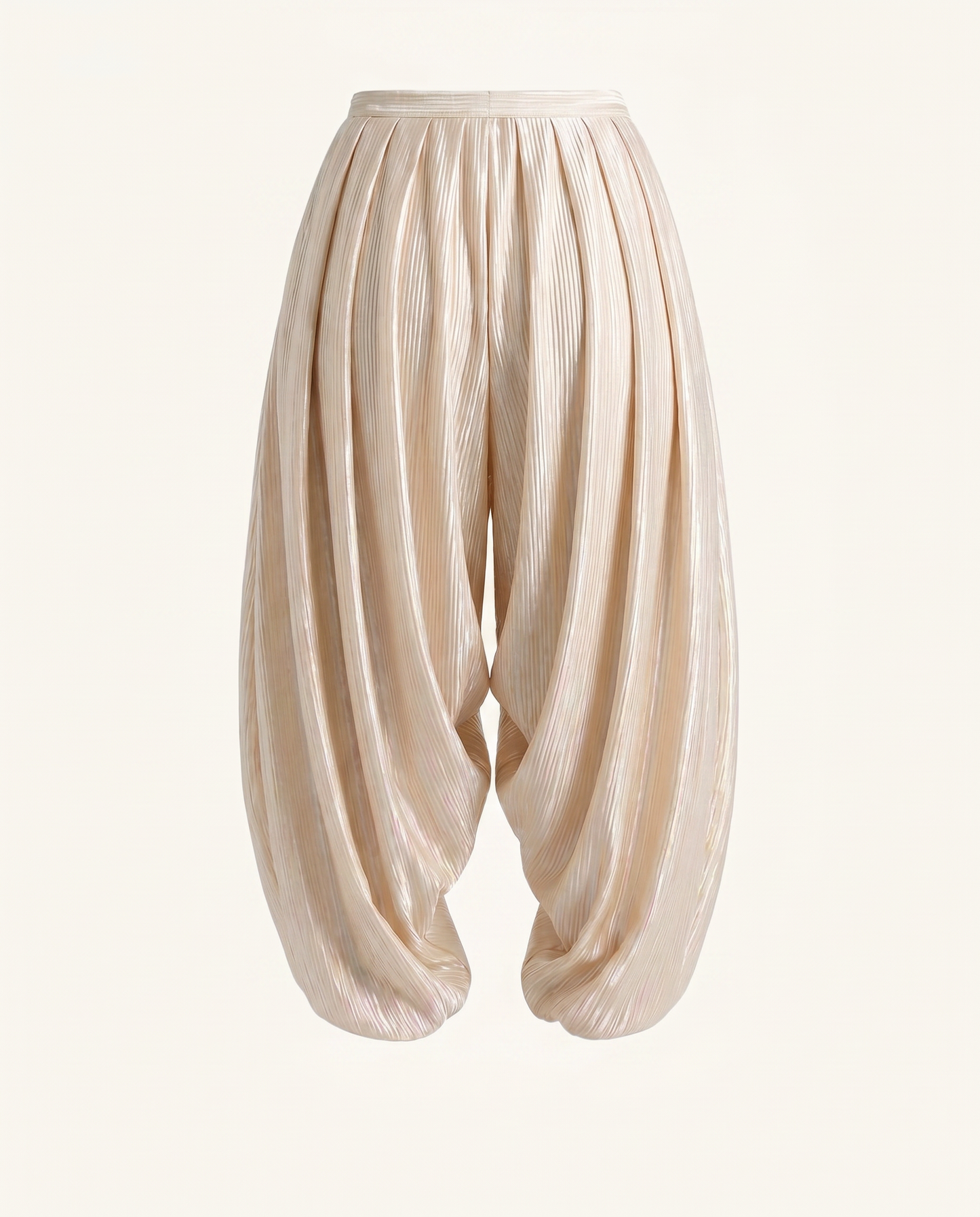 Champagne Draped Harem Pants - image 3
