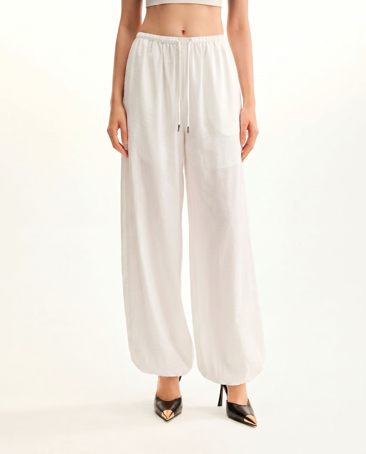 Ivory Drawstring Balloon Pants - image 4
