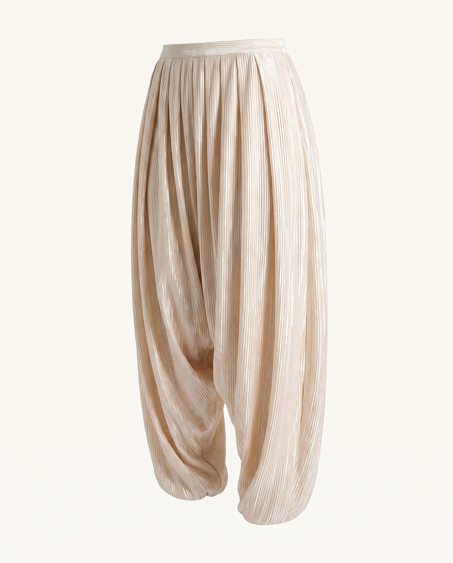 Champagne Draped Harem Pants - image 2