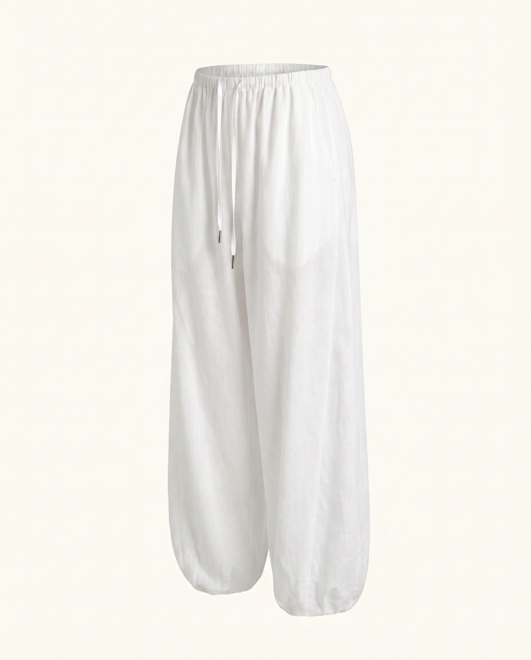 Ivory Drawstring Balloon Pants - image 1