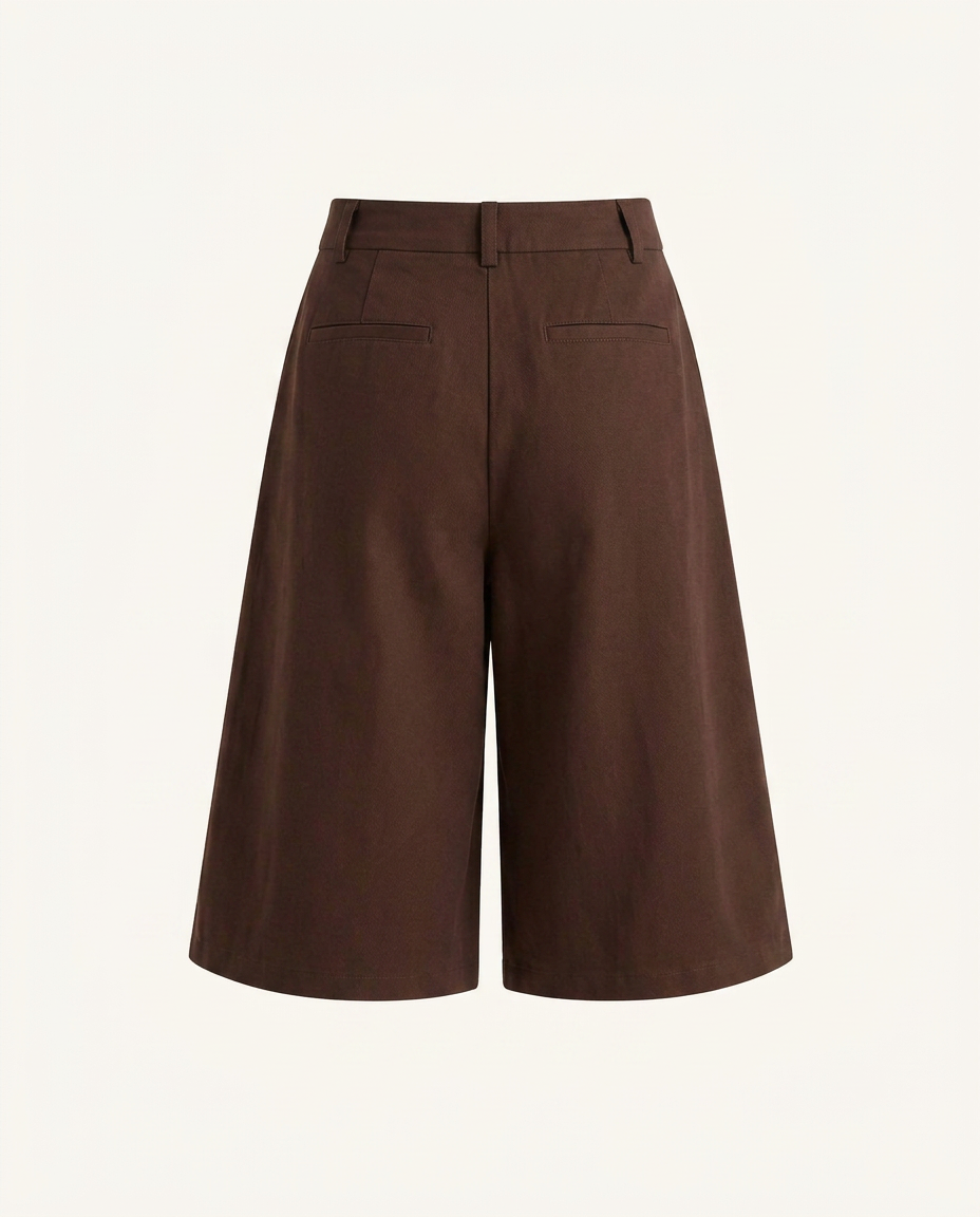 Brown Tailored Bermuda Shorts - image 2