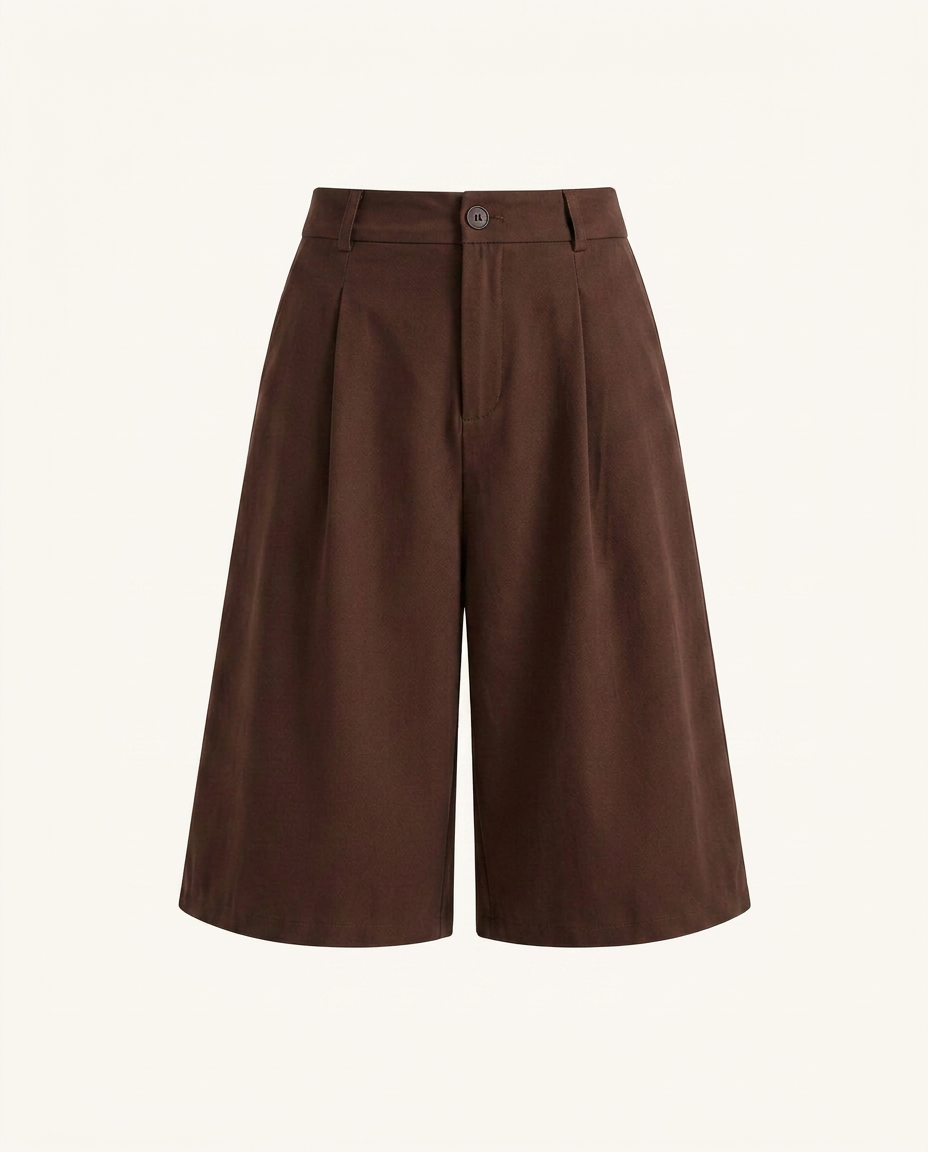 Brown Tailored Bermuda Shorts - image 3