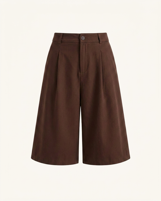 Brown Tailored Bermuda Shorts - image 3