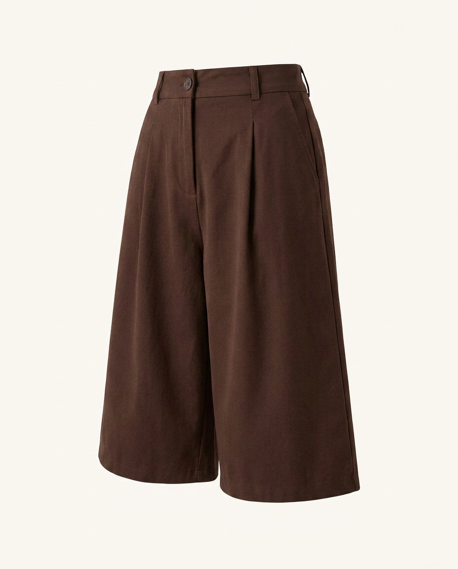 Brown Tailored Bermuda Shorts - image 1