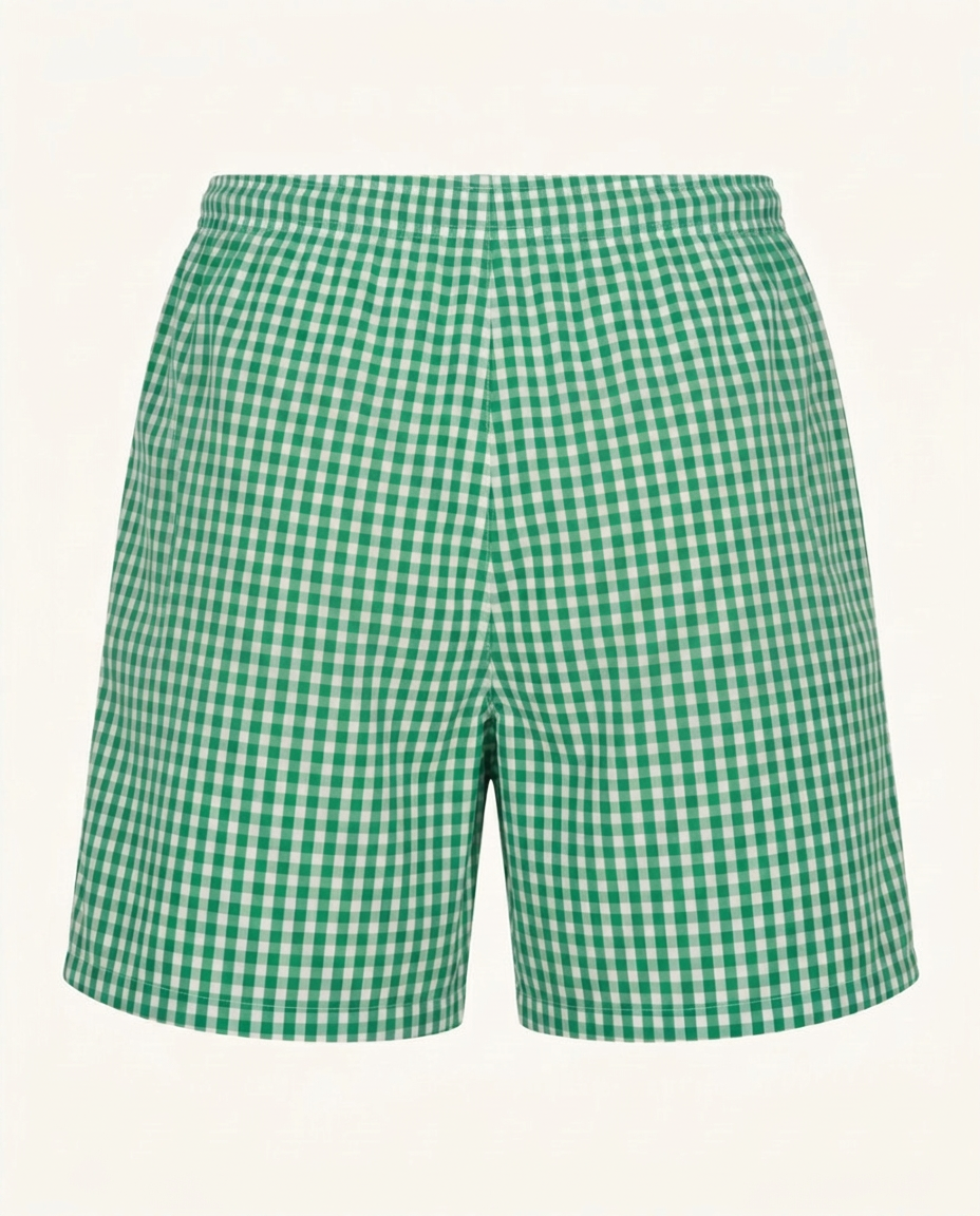 Green Gingham Shorts - image 2
