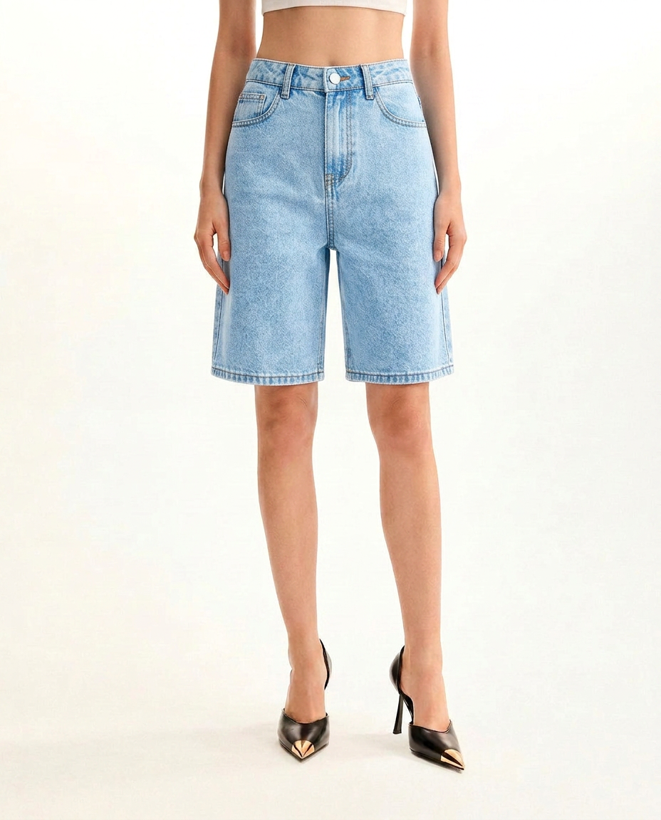 Denim Bermuda Shorts - image 1