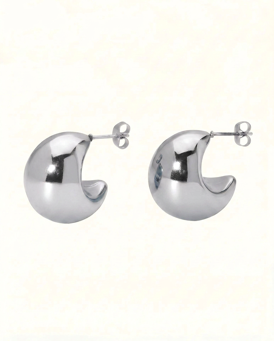 Lucia Pebble Stud Earrings - Gold