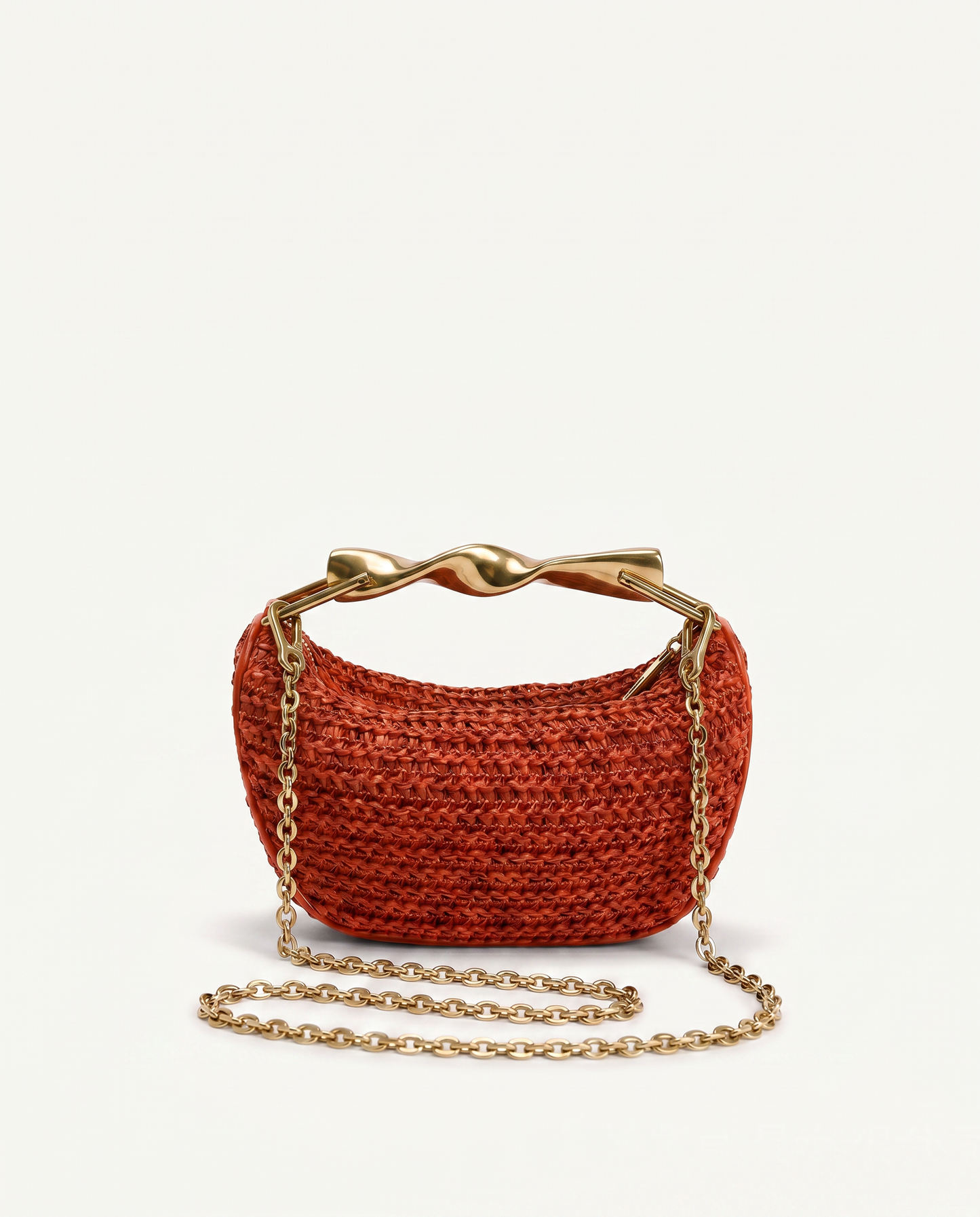 Capri Raffia Chain Shoulder Bag