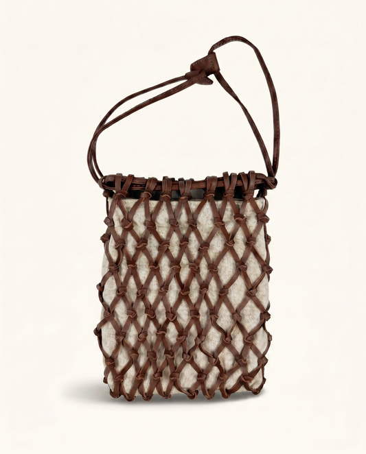 Lucca Lattice Woven Handheld Bag