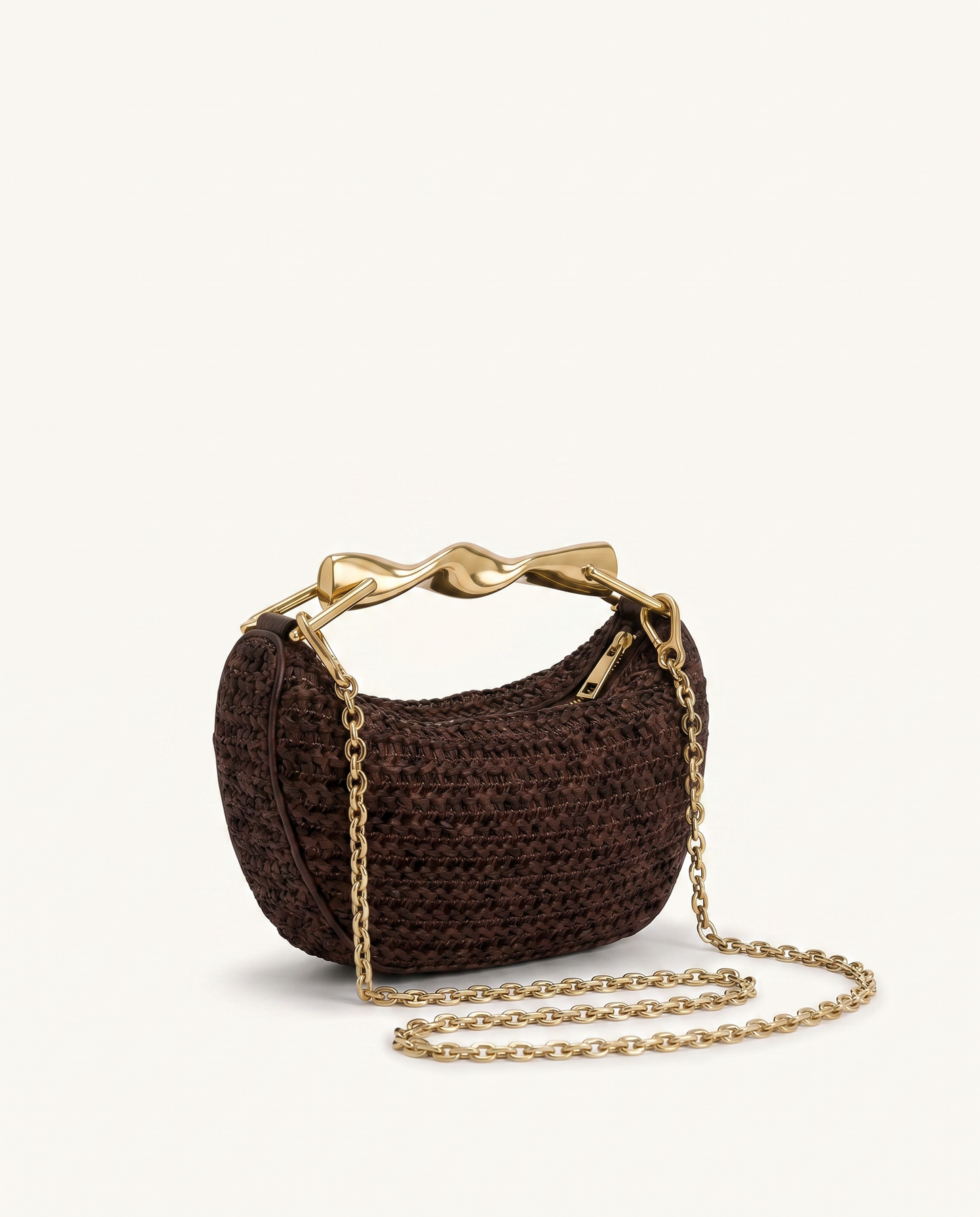 Capri Raffia Chain Shoulder Bag