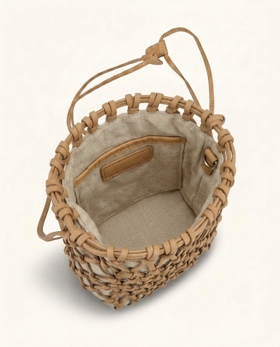 Lucca Lattice Woven Handheld Bag