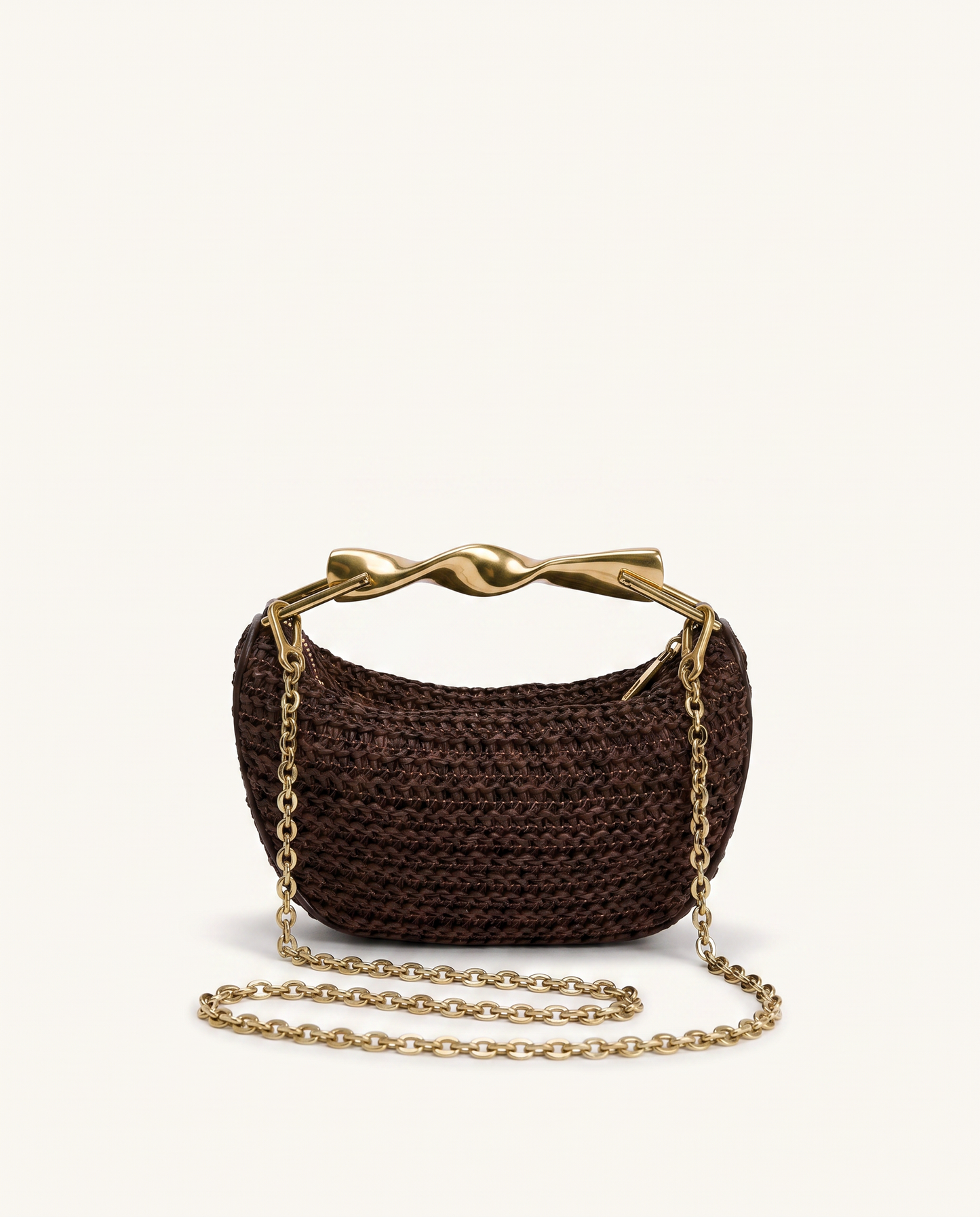 Capri Raffia Chain Shoulder Bag