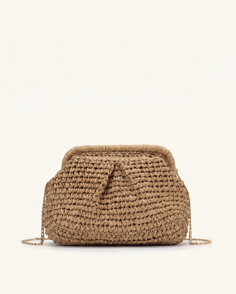 Taormina Woven Chain Clutch Bag