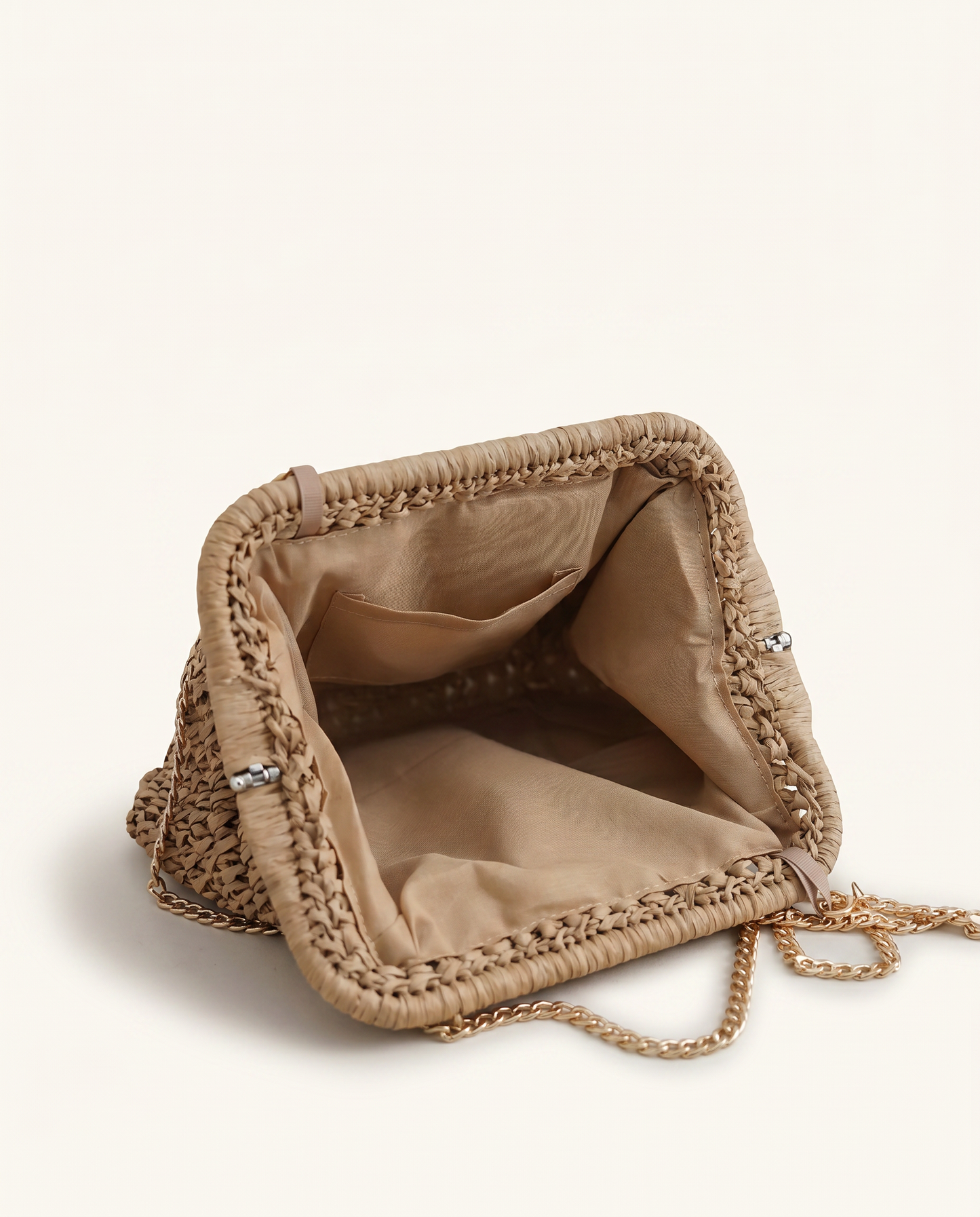 Taormina Woven Chain Clutch Bag