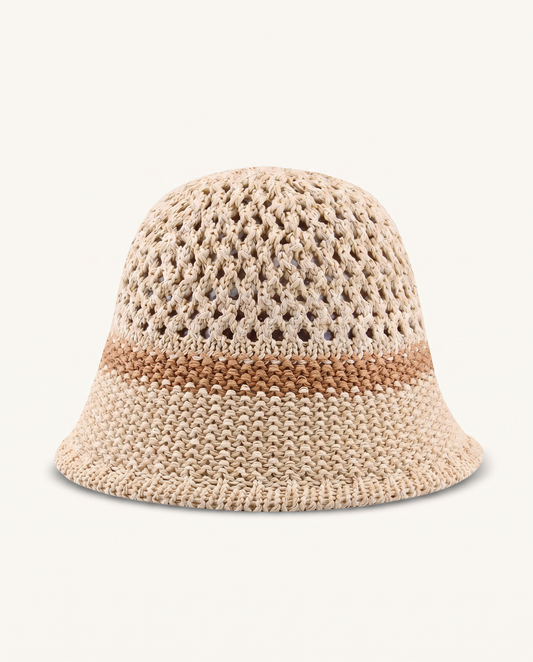 Monochrome Stripe Bucket Hat