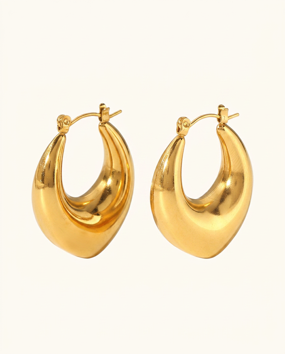 Ophelia Sculpted Earrings - Gold