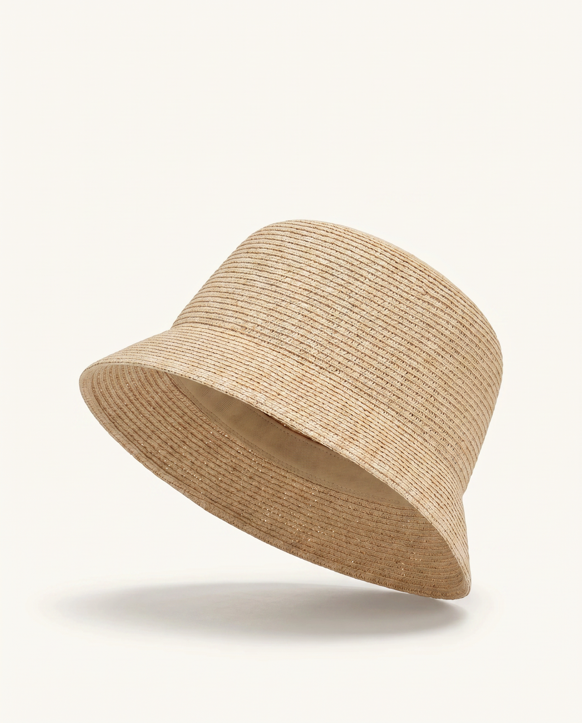 Ribbon Woven Boater Hat